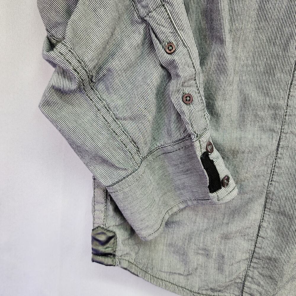 Ocho Shirt Men XLARGE Button Up Black White Cotton Western Embroidery Cowboy Fal - Picture 4 of 16